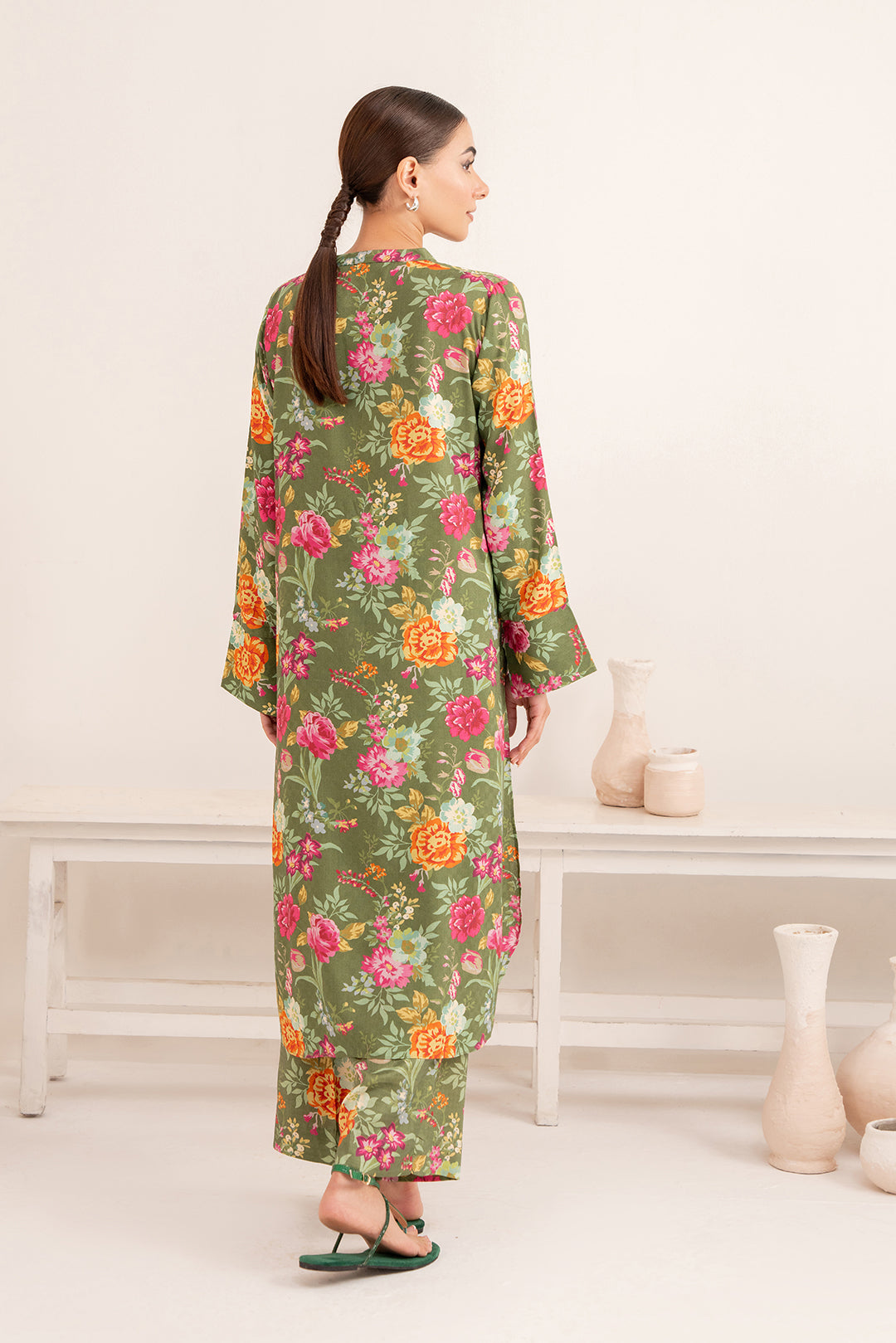 2 Piece - Digital Printed Linen Suit