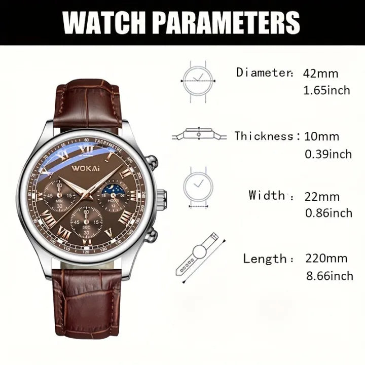 Men Business Wrist Watch Quartz Casual Belt