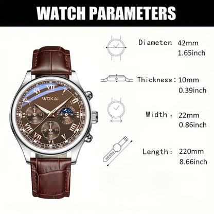 Men Business Wrist Watch Quartz Casual Belt