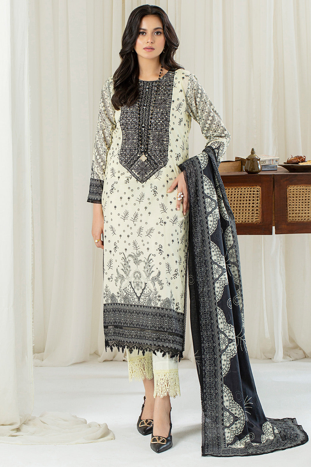2 Piece - Embroidered Digital Printed Lawn Suit