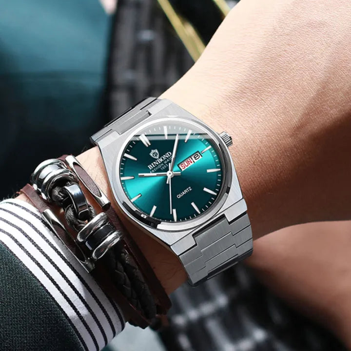 BINBOND Men's Quartz Watch – Waterproof & Luminous