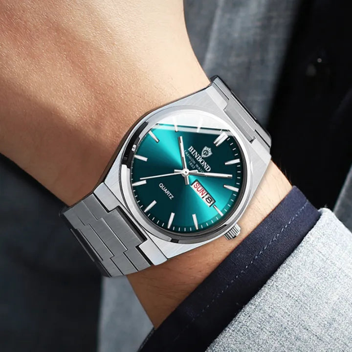 BINBOND Men's Quartz Watch – Waterproof & Luminous
