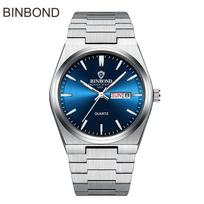 BINBOND Men's Quartz Watch – Waterproof & Luminous