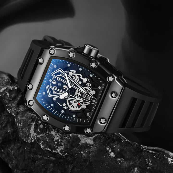 Men's Square Sport Watch – Quartz, Waterproof, Luminous.