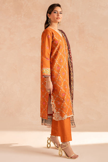 3 Piece - Embroidered Digital Printed Khaddar Suit