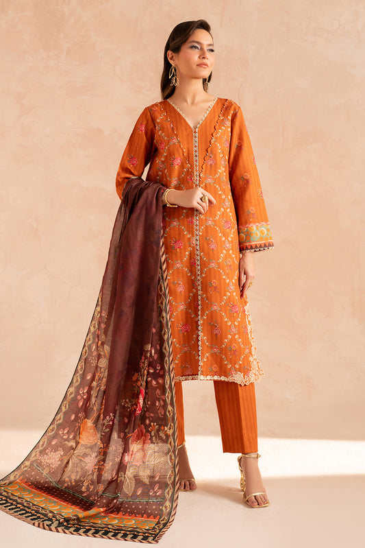 3 Piece - Embroidered Digital Printed Khaddar Suit