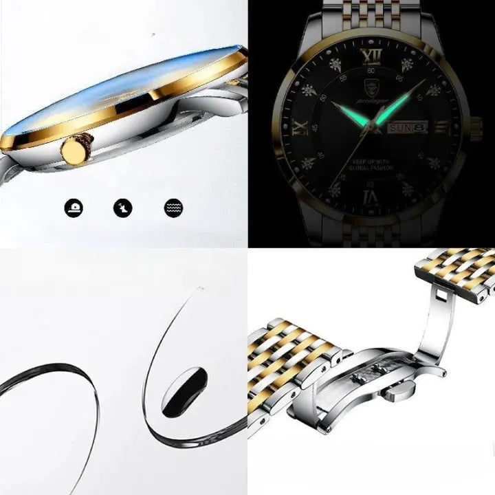 Men Watch Waterproof Luminous Calendar Quartz