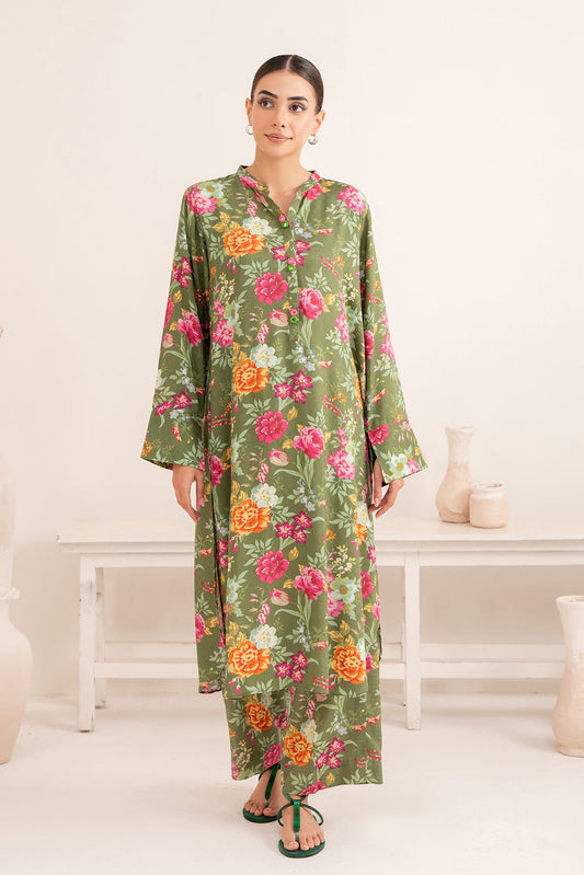 2 Piece - Digital Printed Linen Suit