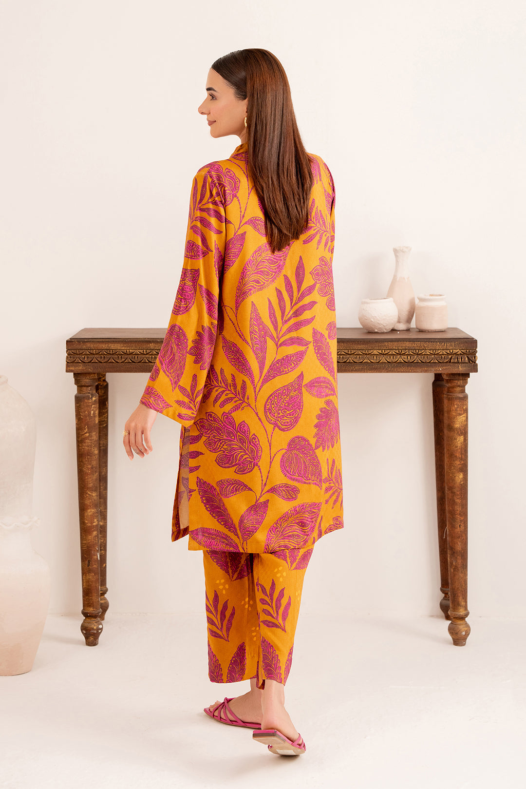 2 Piece - Digital Printed Linen Suit